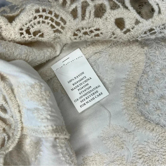 SPIAGGIA DOLCE lace trim and embroidered blouse Size M - Picture 7 of 11